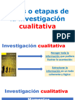 Fases o Etapas de Una Investigación Cualitativa