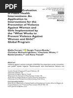 Ferrari Et Al 2019 Economic Evaluation of Public Health Interventions An Application To Interventions For The