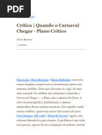 Crítica Quando o Carnaval Chegar - Plano Crítico