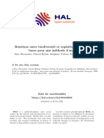 Relations Entre Biodiversité Et Exploitation Forestière Bases Pour Une Méthode D'analyse