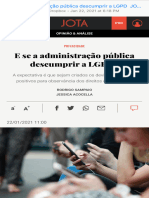 E Se A Administração Pública Descumprir A LGPD JOTA Info