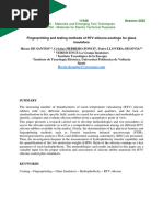 CIGRE Fingerprinting and Testing Methods of RTV Silicone-Coatings For Glass Insulators