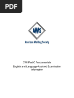 CWI Part C Fundamental LanguageAssisted Exam Info