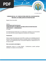 COMUNICADO No. 03. CONVOCATORIA SEDE DEL ENCUENTRO REGIONAL