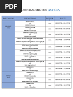 Rundown Badminton ASFERA 2024