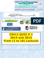 CS411-Visual Programming UPdated Finalterm MCQS Solved by Arslan Arshad (Zain Nasar)