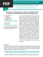 The Impact of Safety Behaviour Nurses, Work Stress, Skill Competency and Hospital Commitment in Hajj Jakarta