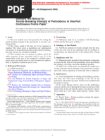 Tensile Breaking Strength of Perforations in One-Part Continuous Forms Paper