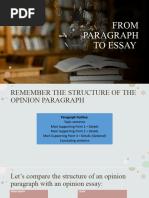 From Paragraph To Essay