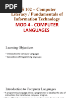 Mod 4 - Computer Languages