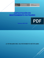 Capacitación en Mantenimiento Rutinario: Cajamarca, MAYO 2021