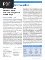 Tobacco Exposure Increased Airway Limitation in Dogs With Chronic Cough