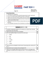 Chem - Class 11 Part Test-1