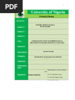 Comparative Study of Morphological Proce