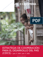 Estrategia de Cooperación Usaid Colombia