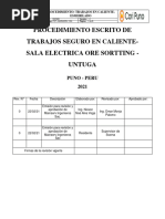 Procedimiento Escrito de Trabajos Seguro en Caliente - Esmerilado