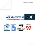 Word Processor Notes