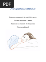 Programme Sommeil