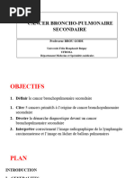 CANCER BRONCHO PULMONAIRE SECONDAIRE Cours Du 11 Janvier 2023