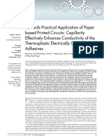 Towards Practical Application of Paper Based Printed Circuits - Capillarity Effectively Enhances Conductivity of The Thermoplastic Electrically Conductive Adhesives