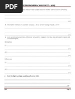 Electromagnetism Worksheet-1 (Ol)