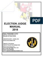 Baltimore City Election Judges Manual 2018