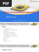 Tema 2. Fundamentos de Programación