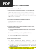 PRIMER PARCIAL DE CANALES DE DISTRIBUCIÓN Alexander Amaya