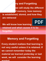 Memory and Forgetting