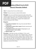 Estimation of Urea by DAM Method