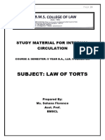 Law of Torts Unit-I Notes