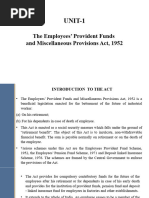 Unit-1 - Epf Act, 1952 For Class