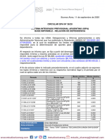 CIRCULAR Dpa-038-2020 Sistema Integrado Previsional Argentino (Sipa) - Base Imponible - Relación de Dependencia