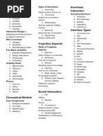 HCI Cheat Sheet