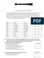 Epreuve Psychotech 2008