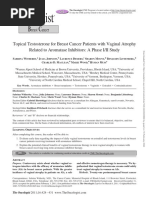 Topical Testosterone For Breast Cancer Patients With Vaginal Atrophy