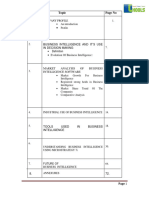 Project Report On Business Intelligence