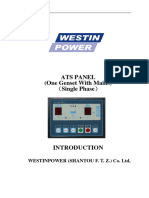 SDMO ATS PANEL (One Genset With Mains) Introduction