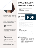 Curriculum Vitae Profesional Mujer Con Iconos Moderno Beige y Blanco