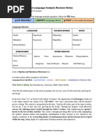 Writer's Effect and Language Analysis Handout