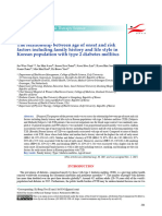 The Relationship Between Age of Onset and Risk Factors Including Family History and Life Style in Korean Population With Type 2 Diabetes Mellitus