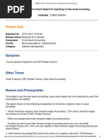 SFIN Pre-Check Report For Migrating To New Asset Accouting