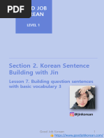 Lesson 7. Building Question Sentences With Basic Vocabulary 3