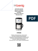 Manual de Instrucciones de La Cafetera de Goteo Programable Isotermica HKoenig STW26