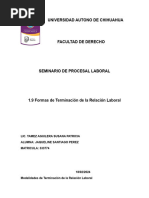 Formas de Terminación de La Relación Laboral