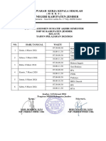 Jadwal Asesmen Sumatif Akhir Semester 2024 Kls IX