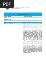 Project Proposal of Grade 12 Humss