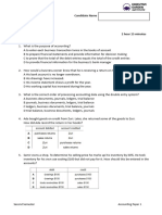 Second Semester Accounting Paper 1