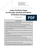 Position Paper Horizon Europe