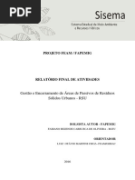 Bolsista - Fabiano Carrusca de Oliveira - DGER - GERAC - Projeto Gestão e Encerramento de Áreas de Passivos de RSU Final